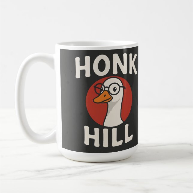 Mug Dessin d'oie drôle de Honk Hill - Oiseau mignon et (Gauche)
