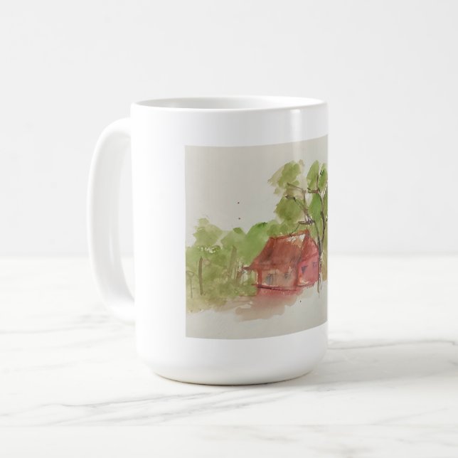 Mug Dessin d'origine de l'aquarelle (Devant gauche)