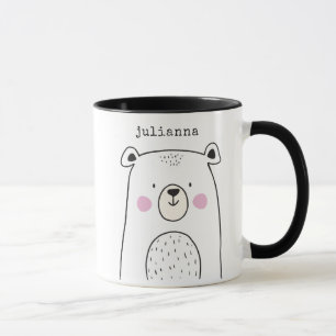 Mug Dessin d'ours en Whimsical mignon Personnalisé
