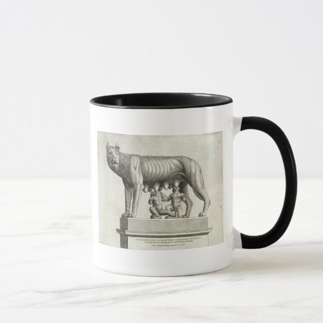 Mug Dessin du bronze d'Etruscan du suc de -loup (Droite)