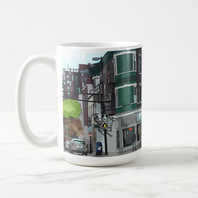 Mug Dessin du centre de Madison, Wisconsin (Gauche)