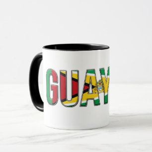 Mug Dessin du drapeau guyanien   Fierté caribéenne