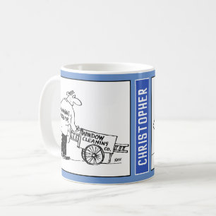 Mug Dessin d'un nettoyeur de fenêtre avec Barrow. Drôl