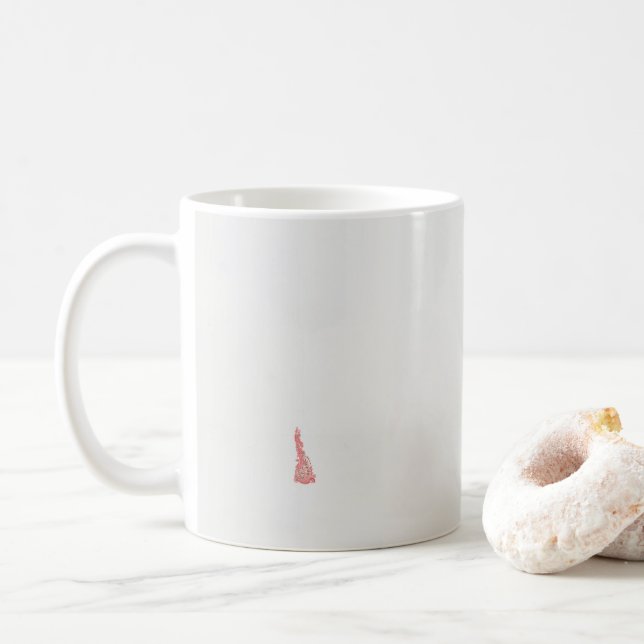 Mug dessin d'un oiseau avec des fleurs dessus (Avec donut)