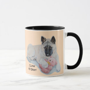 Mug dessin d'un ours en peluche mignon akita