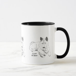 Mug dessin d'un ours en peluche mignon akita