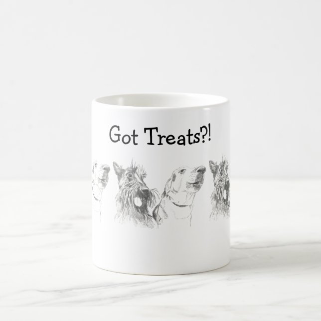 Mug Dessin écossais Terrier Labrador à encre|Ai reçu d (Centre)