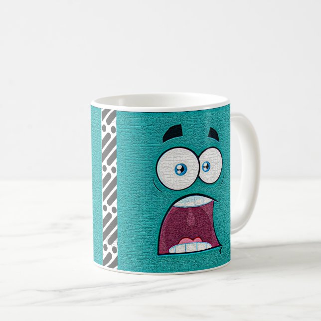 Mug Dessin éditable Visage Expression (Devant droit)