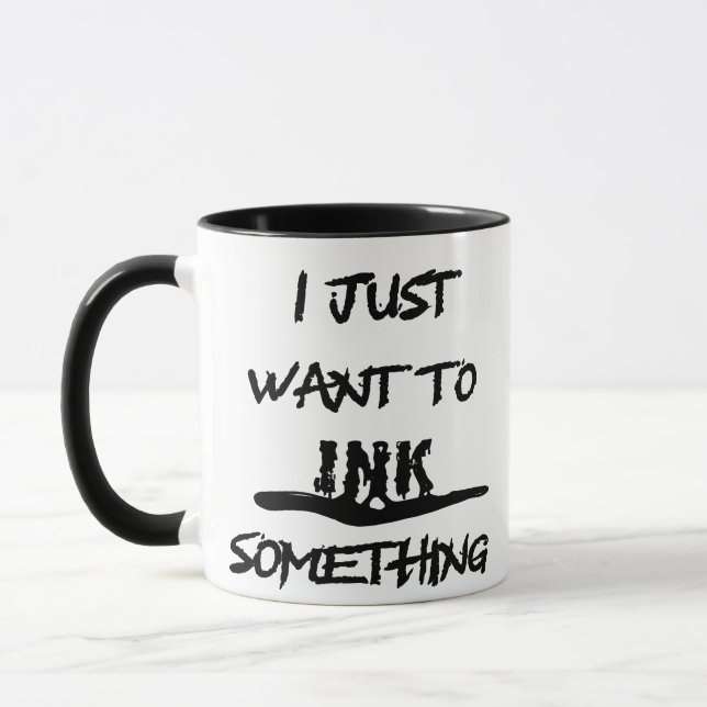 Mug Dessin encre d'artiste Typographie Café (Gauche)