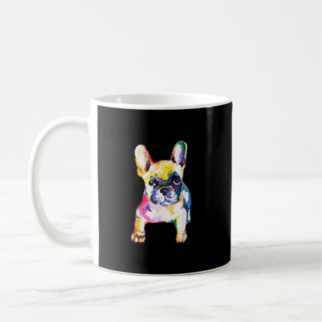 Mug Dessin Français Bulldog original aquarelle (Gauche)