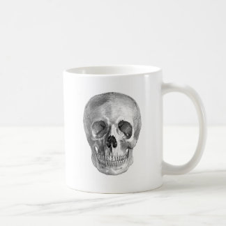 Mug Dessin frontal de vue d'un crâne humain
