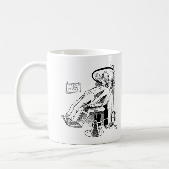 Mug Dessin Humoristique de Dentiste (Gauche)