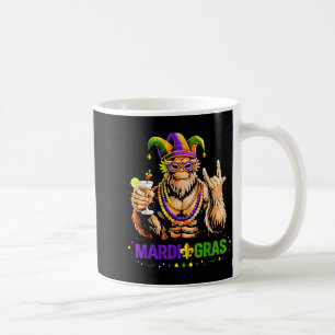 Mug Dessin humoristique Mardi Gras Bigfoot Sasquatch