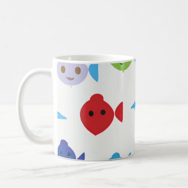 Mug dessin humoristique sur le poisson (Gauche)