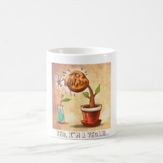 Mug dessin humoristique végétarien plante