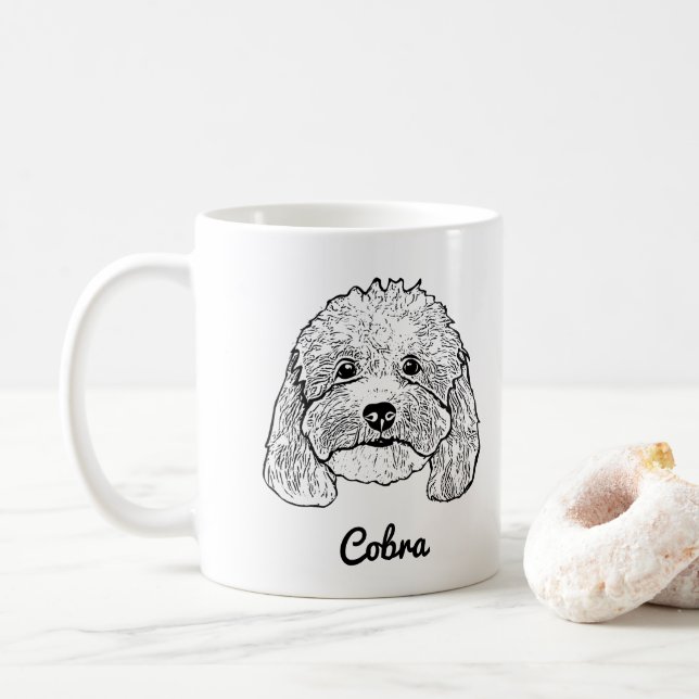 Mug Dessin manuel personnalisé pour animal de compagni (Avec donut)