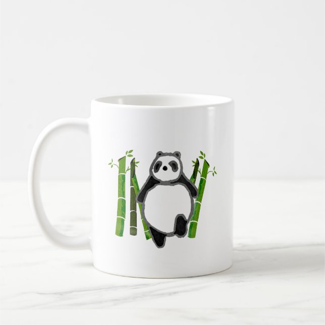 Mug Dessin mignon d'encre de panda (Gauche)