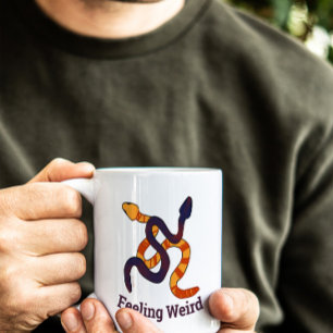Mug Dessin multicolore de serpents drôles à la main