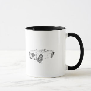 Mug Dessin noir et blanc 1953 Austin-Healey 100