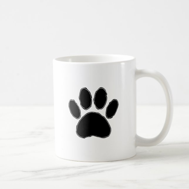 Mug Dessin Paw Chien En Noir (Droite)