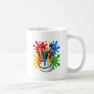 Mug Dessin Peintre Artiste Pinceau Couleurs Art