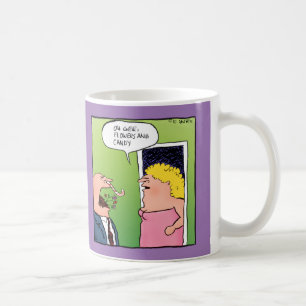 Mug Dessin romantique Fleurs et bonbons