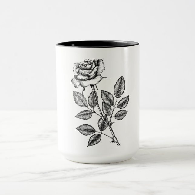 Mug dessin rose 2 (Centre)