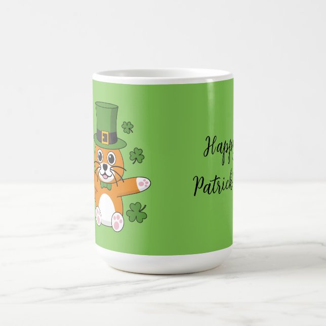 Mug Dessin Shamrock de la Saint Patrick's Day Cat | Aj (Centre)