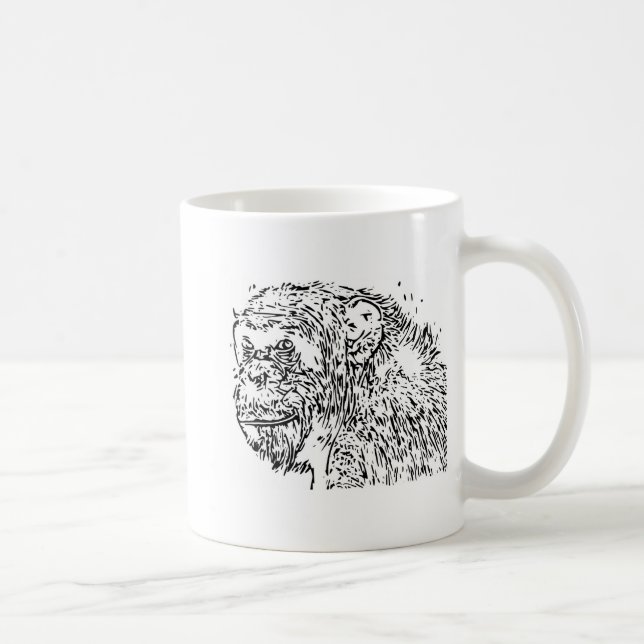 Mug Dessin sur le chimpanzé (Droite)