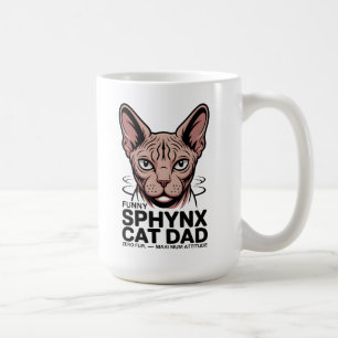 Mug Dessin vectoriel drôle de papa de chat Sphynx