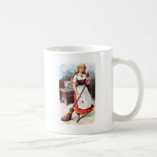 Mug Dessin vintage : Cendrillon balayant le plancher (Droite)