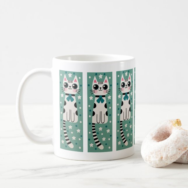 Mug Dessin Whimsical Quirky Doodé (Avec donut)