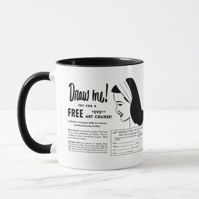 Mug Dessine-moi - Concours de dessin de l'école d'art  (Gauche)