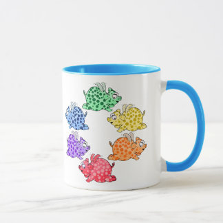Mug Dessins de caricature de cochons volants mignons
