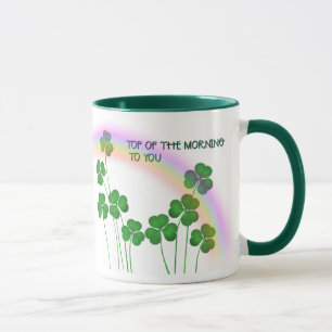 Mug Dessus des shamrocks du jour de St Patrick de