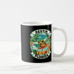 Mug Destin Floride Mignonne Tortue de Mer Surfant Vaca