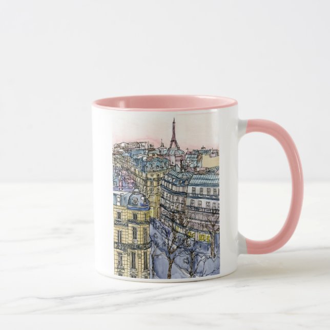 Mug Destinations | Aquarelle Tour Eiffel & Paris (Droite)