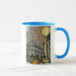 Mug Destinations   Horloge Vintage de la cinquième ave
