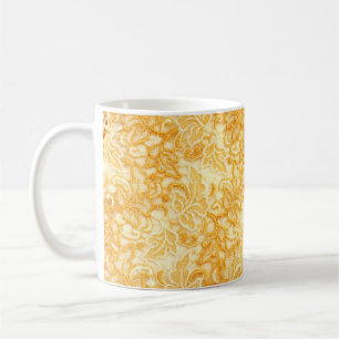 Mug Détail de dentelle d'or tissu motif de tissu