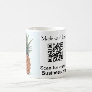 Mug Détail d'entreprise de code q r de fruit d'ananas 