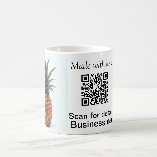 Mug Détail d'entreprise de code q r de fruit d'ananas  (Centre)