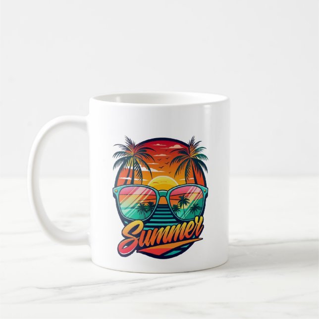 Mug d'été - Coucher de soleil tropical reflété dan (Gauche)