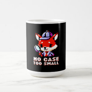 Mug Détective Fox - Aucun Coque Trop Petite Pixel Amus