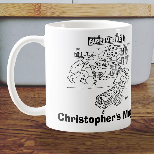 Mug Détectives de magasin Chariot de magasin Sécurité  (Close up)