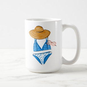 Mug Détendez-vous au soleil - maillot de bain bleu 2