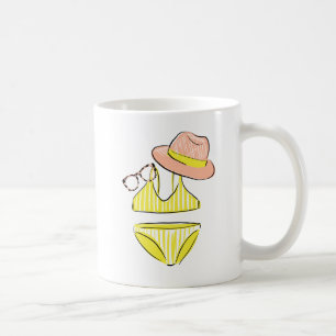 Mug Détendez-vous au soleil - maillot de bain jaune