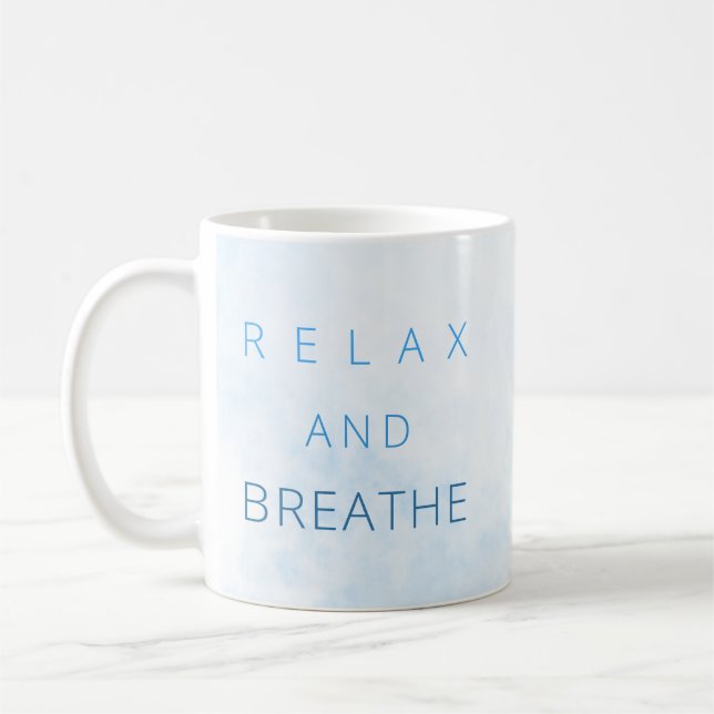 Mug Détendez-Vous Et Respirez Les Aquarelles Motivatio (Gauche)