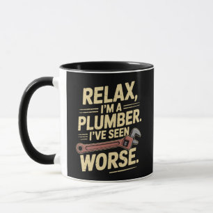 Mug Détendez-vous, je suis plombier - Plombier drôle