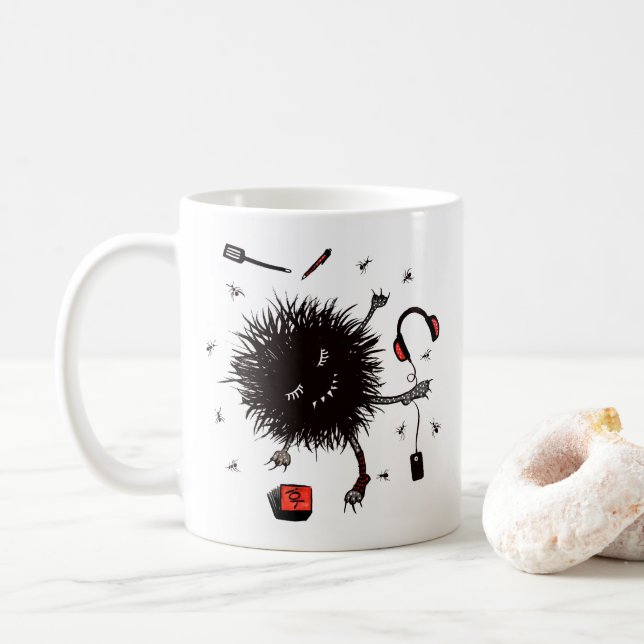 Mug Détendez-vous Lazy Monster Cute Funny (Avec donut)