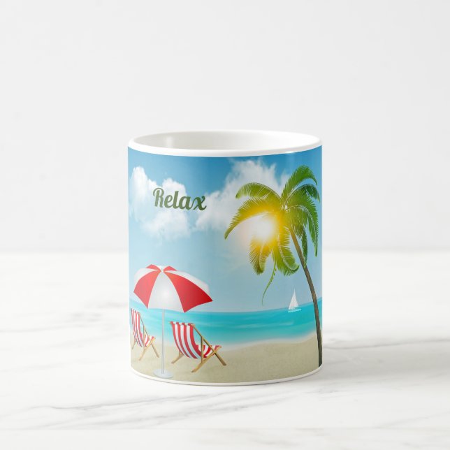 Mug Détendez-vous sur les transats tropicaux (Centre)